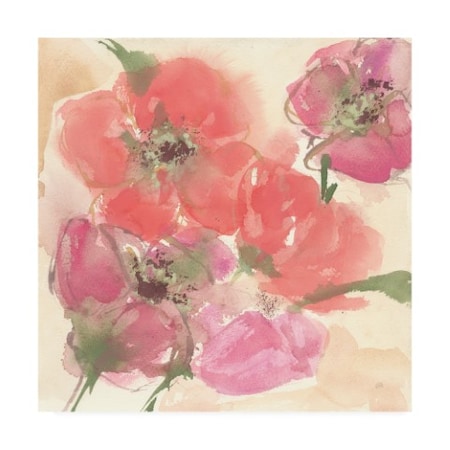 Chris Paschke 'Coral Blooms I' Canvas Art,14x14